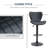 Swivel Upholstered Adjustable Height Counter Stool with Metal Frame-538647824