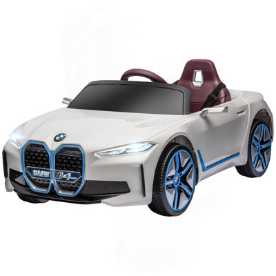 Aosom Electric Car For Kids, 12V Licensed BMW Ride On Car With 2.4G Remote Control, Suspension System, Horn Honking, Music, Lights For Boys And Girls