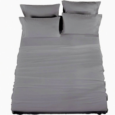 Luxury Gray Microfiber 6-Piece Sheet Set