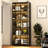 5-tier Display Storage Cabinet With Glass Door&led Lights, Showcase For Collections
