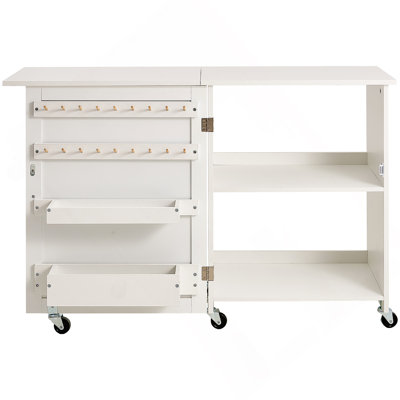 Table de couture pliante avec roues verrouillables