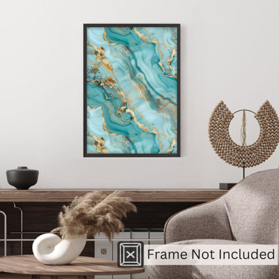 Abstract Crystal Marble Agate I Modern Unframed Art Print