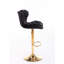 Ensemble de 2 tabourets de bar, avec repose-pieds et base pivotante réglable en velours