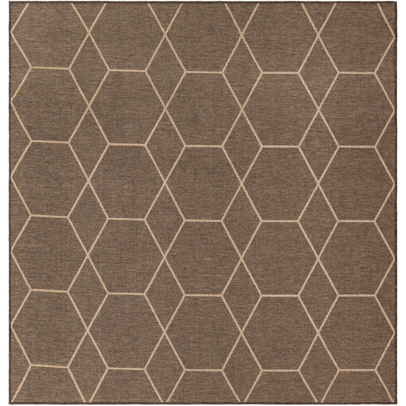 Sheglita Abstract Indoor Rug, Square 7'10" x 7'10"