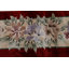 Tapis rouge en soie noué à la main de conception unique 11 pi 11 po x 17 pi 9 po New Age