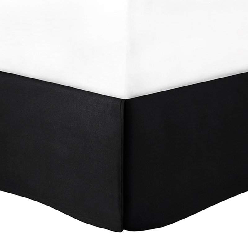 Édredon 7 pièces en coton noir - pour très grand lit avec une jolie broderie, Édredon de très grande taille et 6 pièces suppl