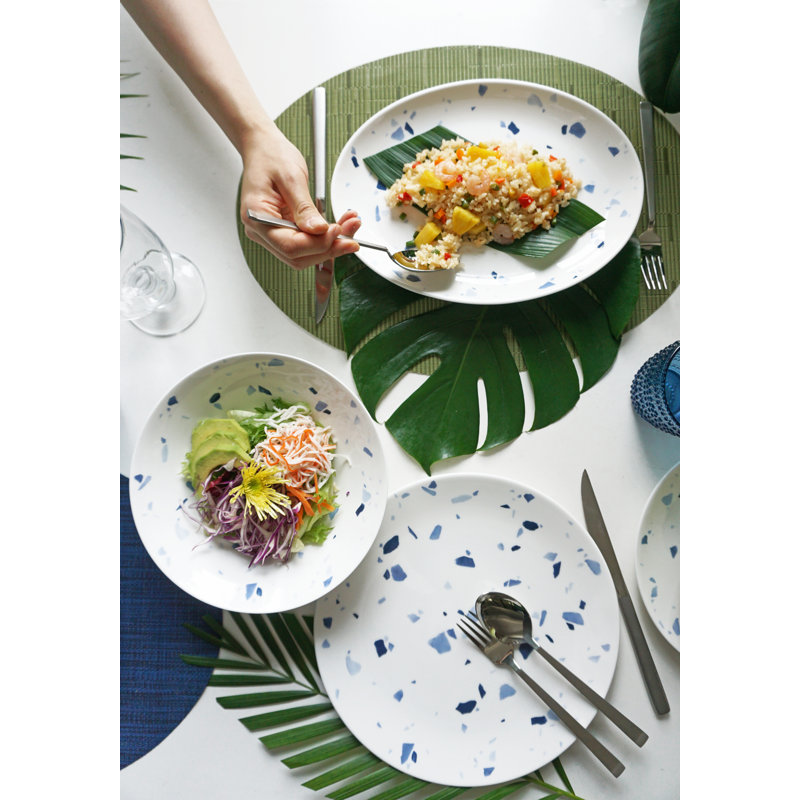Terrazzo Azzurro Bone China Platter