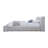 Chenille Upholstered Bed Frame with Box Spring Not Required