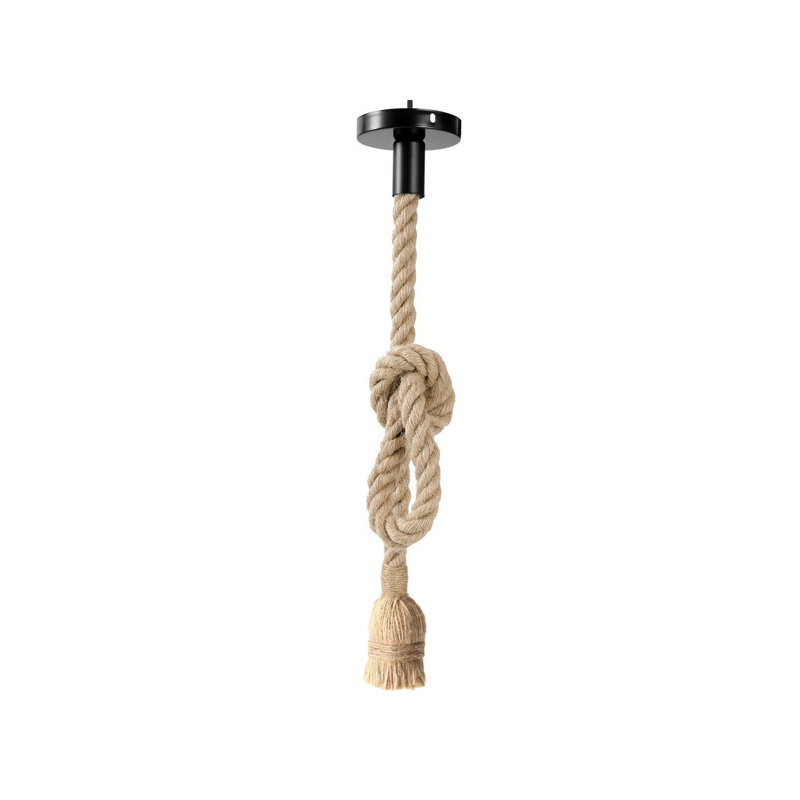 Sharon Single Linear 1-Bulb Pendant light Hemp Rope Light