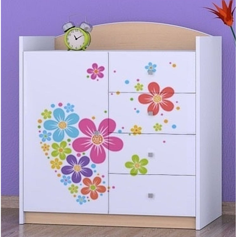 Niemi Kids 4 - Drawer Combo Dresser, Beige
