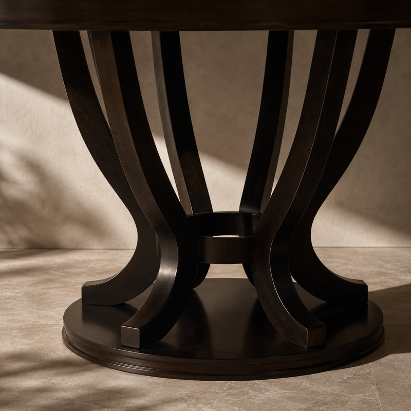 Dows 60"-76" Extendable Round Dining Table 