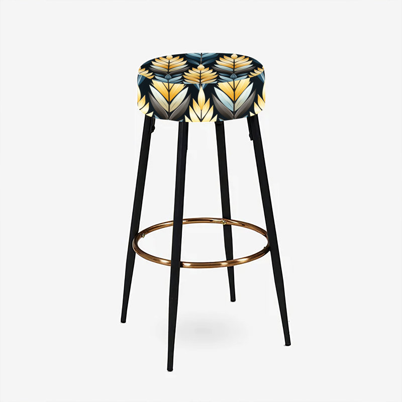 Tribal Essence Motif à chevrons - Ensemble de 2 tabourets de bar à chevrons