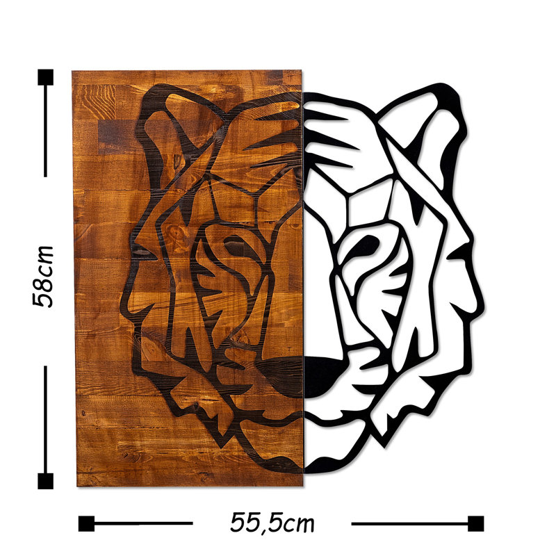 Animals Wall Decor on Solid Wood