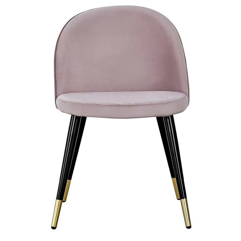 Ivan 47cm H Velvet Upholstered Side Chair, Rose