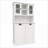 Cabinets with Tilt-Out Laundry Baskets &amp; Adjustable Shelves for Bathroom, Snow White | Minimalist MDF