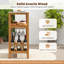 Armoire de rangement en bois à 3 niveaux Gymax avec comptoir en marbre et 2 tablettes à lattes