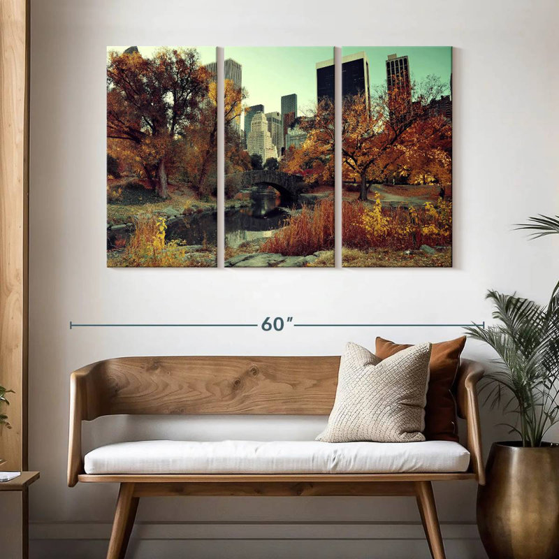 Sebbie Central Park Autumn, H 32 po x l 50 po