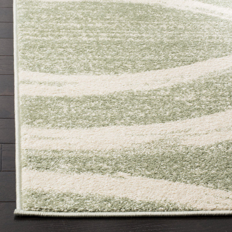 Parkinson Abstract Area Rug, Rectangle 183 x 244 cm, Green/Beige
