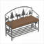 Banc rembourré à chaussures polyvalent, banc d'entrée industriel rustique pour petits espaces, siège de rangement pour adulte