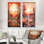 Cactus Tangerine Twilight - ensemble de 2 reproductions d'art sur toile Cactus