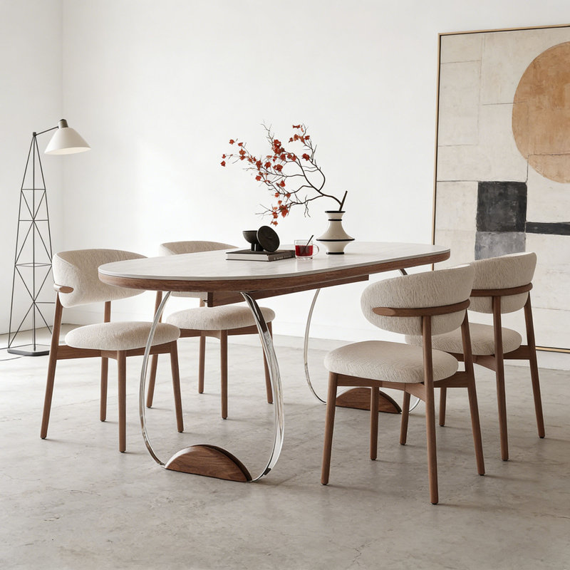 Table de salle à manger Modern, 7 pièces : table, 6 chaises, H 29,5 po x l 70,9 po x P 31,5 po