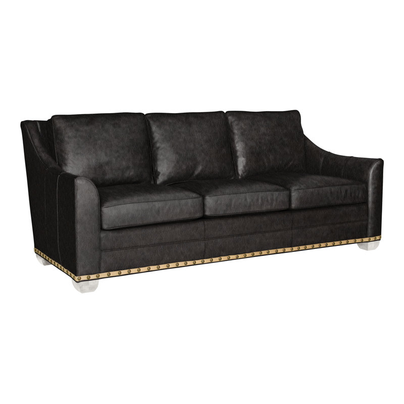 Nicholas Sleeper Sofa, Casa Blanca, Ziggy Ink Genuine Leather, Yes