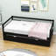 Lit de jour simple en bois avec couchette Edricka-1519562910