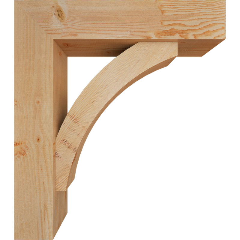 Thorton Block Bracket with Offset Brace, 34 x 30, 7 1/2"W Douglas Fir (Smooth)
