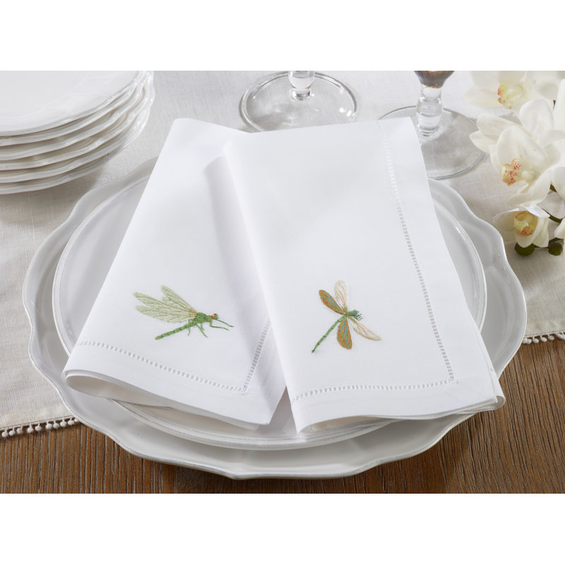 Saunders Cotton Embroidered Square Napkin