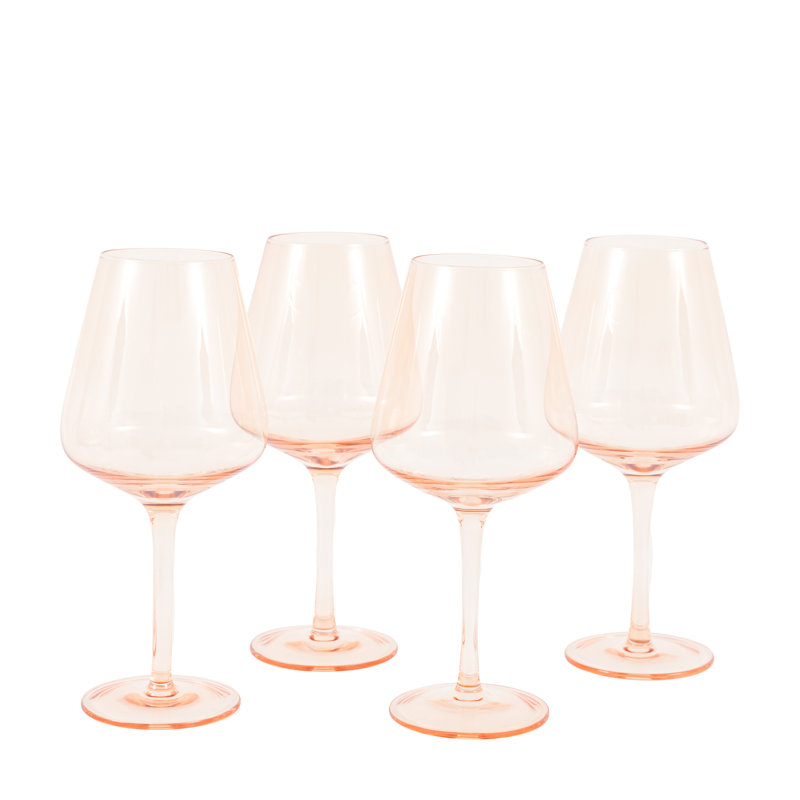 Wine Glass (4pk) 94x94x210mm, Amber