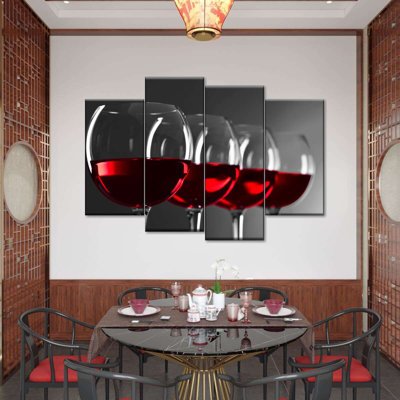 " Red Wine Row " by L. C. Sutton Creations 4 - Pieces