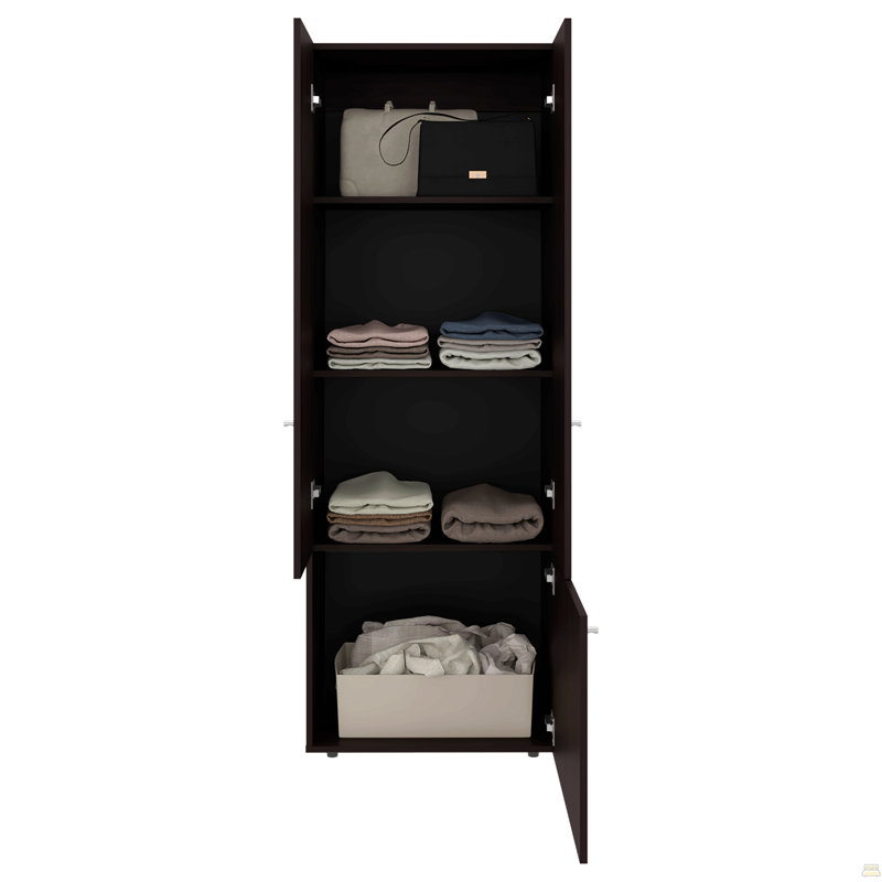 Armoire, 3 portes, 3 tablettes