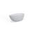 Badeloft 58.2" x 28.7" Freestanding Soaking Stone Resin Bathtub with Overflow and Drain BW-01-S-M in Matte White-71526181