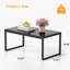 Table basse rectangulaire noire en verre trempé, table basse en verre-528199087