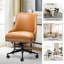 Chaise de bureau pivotante inclinable en similicuir de 22 po avec garniture cloutée Positano-1470730063