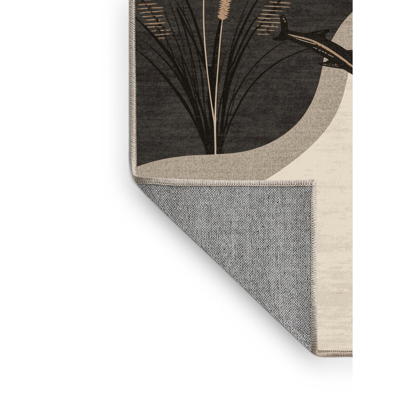 Tapis dégradé décontracté lavable à la machine Peksenak - beige, 5 x 8