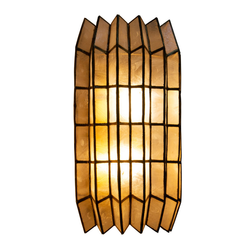 Fractal 8.5-in 2 Light (40-watt) Oxidized Gold Leaf Wall Sconce