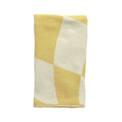 Serviette jaune en coton