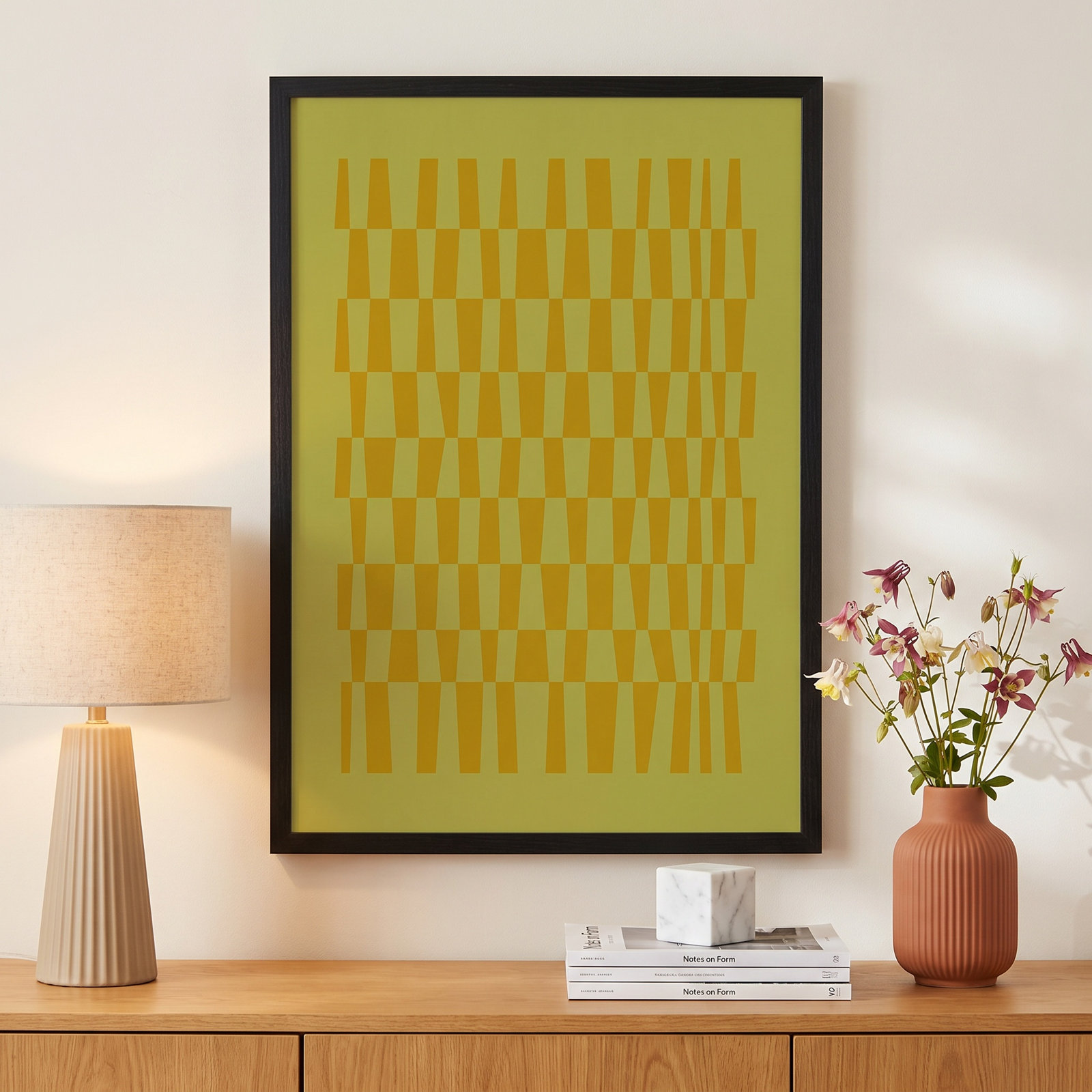 Vibrant Intersections 7 Print, Black Framed, 20" H x 14" W