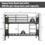 Lit superposé en métal, structure robuste robuste, idéale pour un usage commercial, camp pour enfants et abri, 39 po, noir-124066048