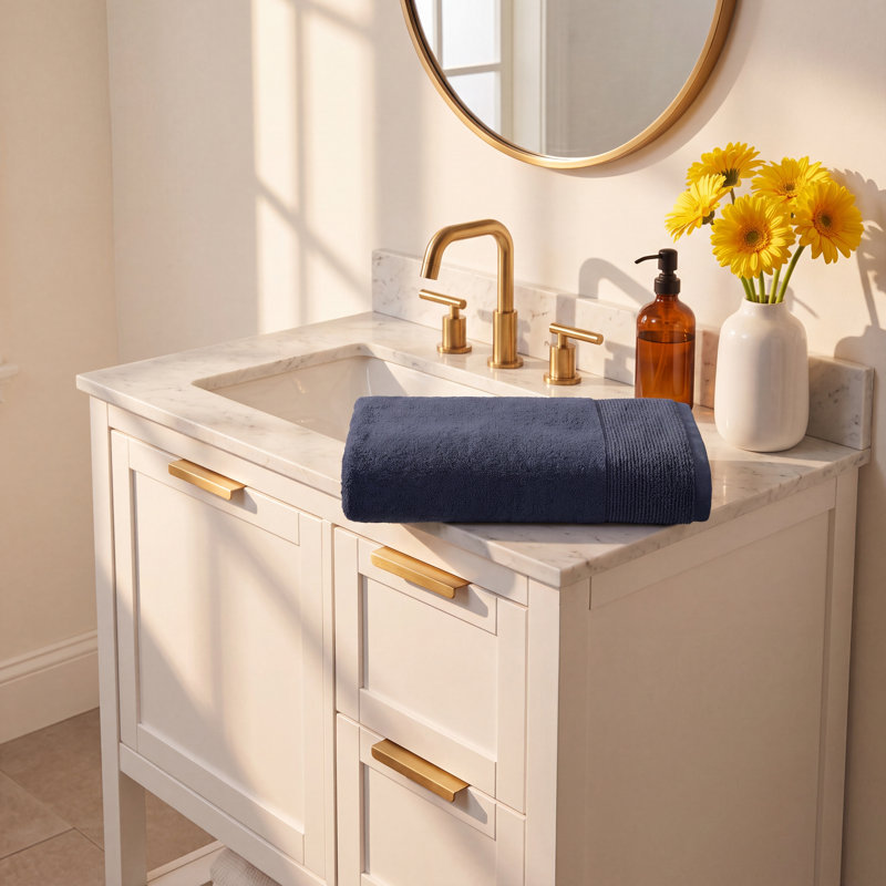 Maven Plush Hand Towel, Blue