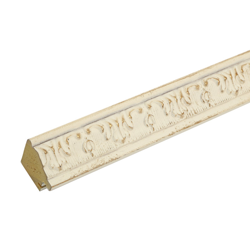 Farner Embossed Picture Frame, 33.6cm H x 27.6cm W x 2.2cm D, Off White