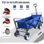 Chariot de plage pliable robuste pour chariot de plage pliable en plein air avec roues universelles à poignée réglable