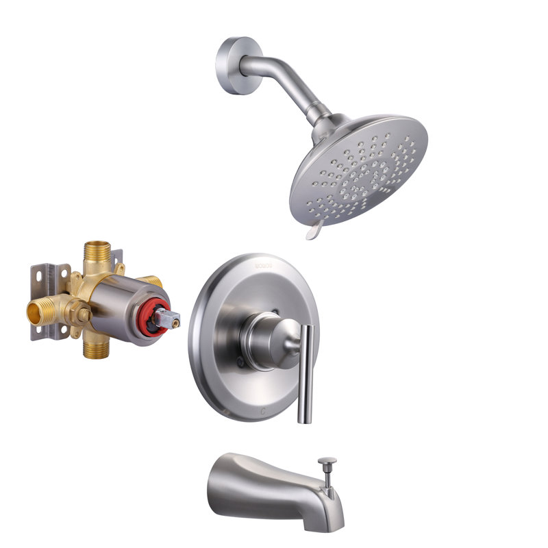 All-In-One Kit with Rough in-Valve, Brushed Nickel