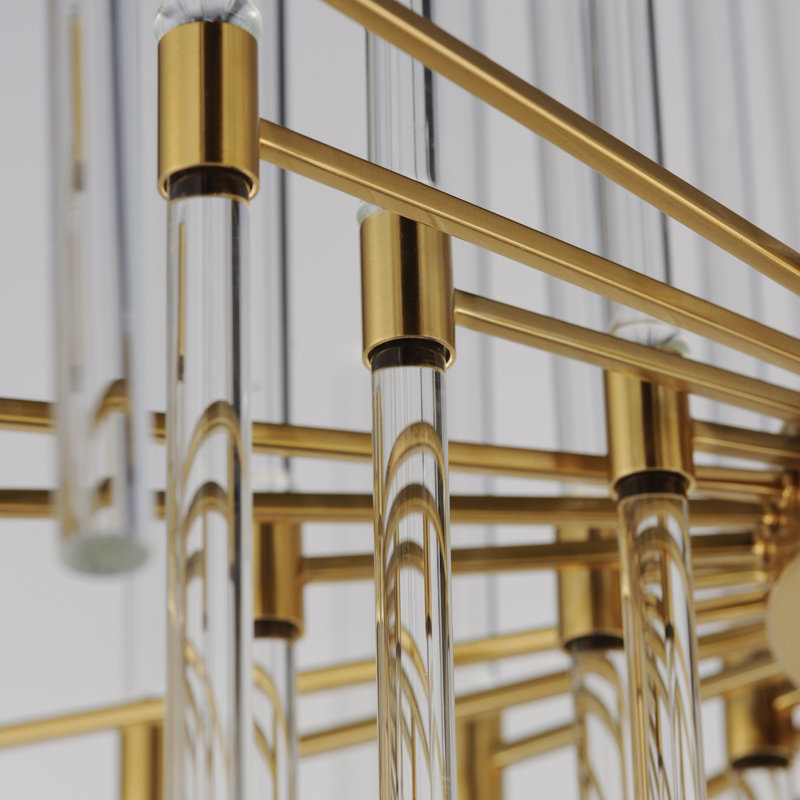 Chadley 8 - Light Dimmable Cylinder Chandelier, Heritage Gold