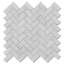 1" x 2" Marble Herringbone Mosaic Wall & Floor Tile-40602613