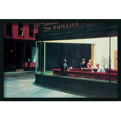 Miko «Nighthawks 1942» par Edward Hopper, impression encadrée