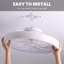 Juneann 20'' Flush Mount Ceiling Fan with LED Lights-304247354