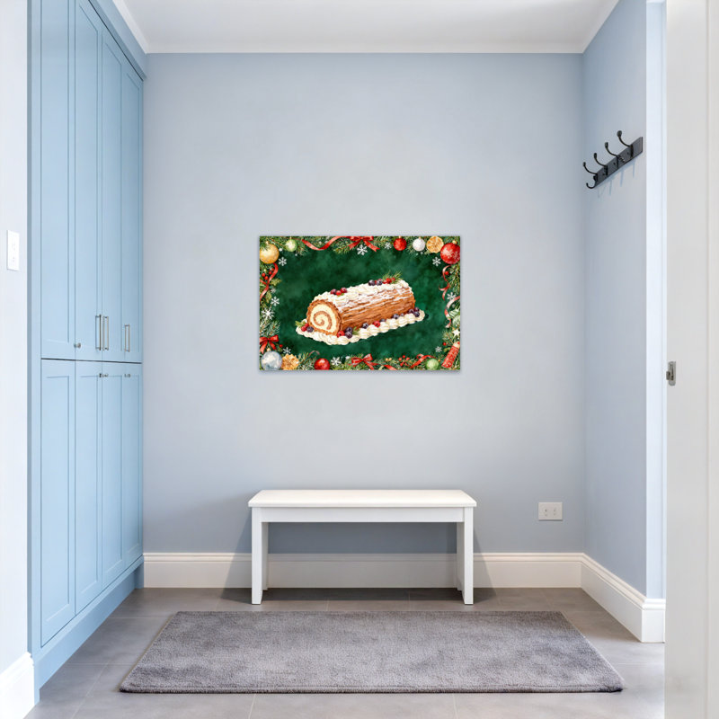 Gâteau de Noël avec baies et glaçage, H 32 po x l 48 po