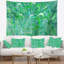 Tapisserie abstraite en motif fractal aquarelle vert-28495560